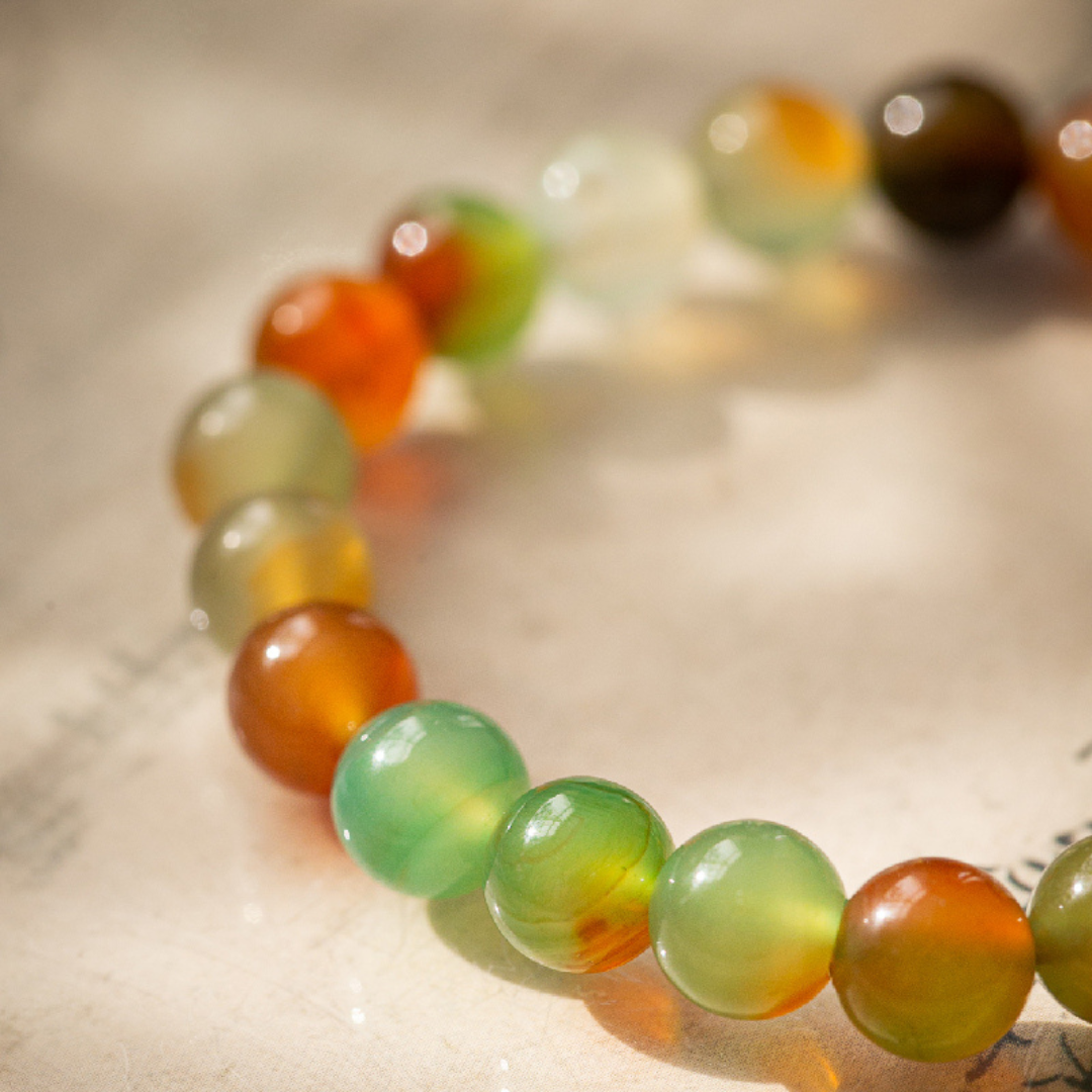 Guardian Colorful Crystal Bracelet auspicious,longevity, happiness and wealth accompany to guard you